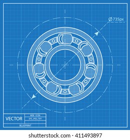 Blueprint Icon Of Bearing 