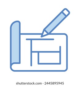 Icono de plano editable Ilustración vectorial de stock