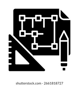 Blueprint-Symbolelement für Design