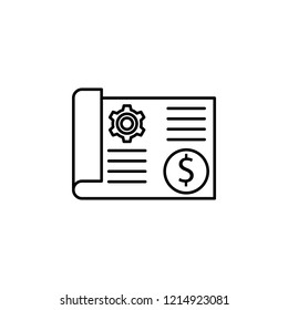 blueprint icon. Element of robotics engineering for mobile concept and web apps icon. Thin line icon for website design and development, app development. Premium icon