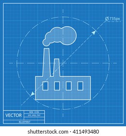 blueprint icon of factory 