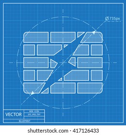 blueprint icon of firewall 