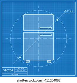 Blueprint icon of fridge 
