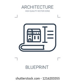 blueprint icon. high quality line blueprint icon on white background. from architecture collection flat trendy vector blueprint symbol. use for web and mobile