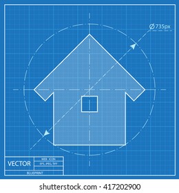 blueprint icon of house 