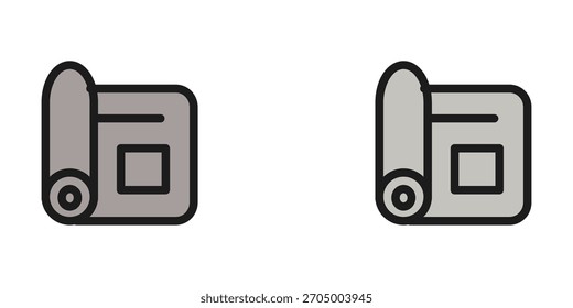 Icono de planos para proyectos de diseño innovadores y Planes arquitectónicos, ofreciendo un toque moderno y profesional a sus necesidades creativas y presentaciones.