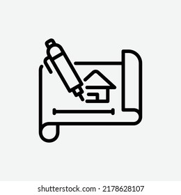  blueprint icon, isolated toolbox outline icon in light grey background, perfect for website, blog, logo, graphic design, social media, UI, mobile app