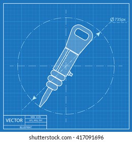 blueprint icon of jackhammer 