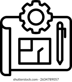 Vektorgrafik der Symbolzeile für den Entwurf