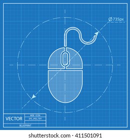 blueprint icon of mouse 