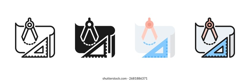 Paquete de iconos de planos en varios estilos
