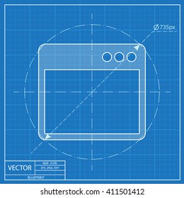 blueprint icon of program window 