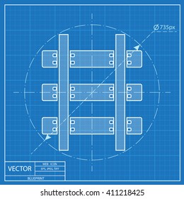 Blueprint icon of railroad 