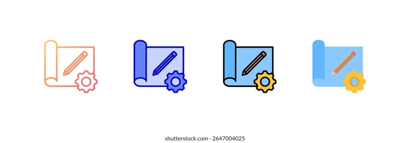 Blueprint Icon set multiple style collection