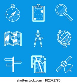 Blueprint icon set. Navigation 