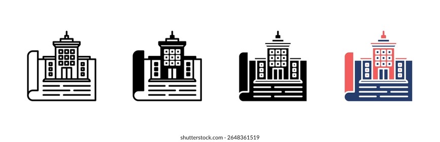 Blueprint icon sheet multiple style collection