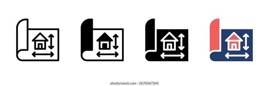 Blueprint icon sheet multiple style collection