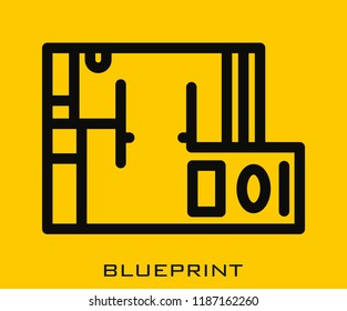 Blueprint icon signs