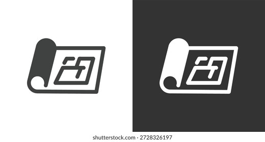 Icono de plano. Icono de la serie de glifos sólidos