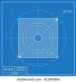 blueprint icon of speaker 