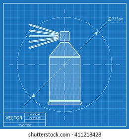 Blueprint icon of spray paint 