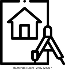 blueprint icon. Thin Linear Style Design Isolated On White Background