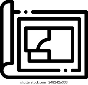 icono de plano. Diseño De Estilo Lineal Delgado Aislado Sobre Fondo Blanco