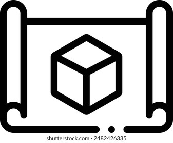 blueprint icon. Thin Linear Style Design Isolated On White Background