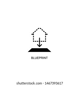 blueprint icon vector black design