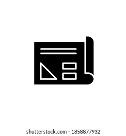 blueprint icon vector glyph style design. isolated on white background