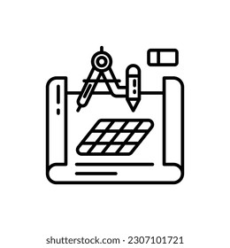 Blueprint icon in vector. Illustration