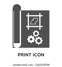 Blueprint icon vector isolated on white background for your web and mobile app design, Blueprint logo concept