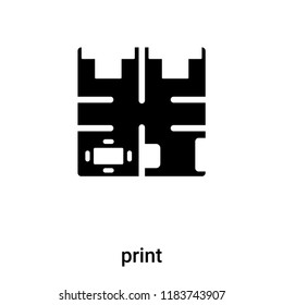 Blueprint icon vector isolated on white background, logo concept of Blueprint sign on transparent background, filled black symbol