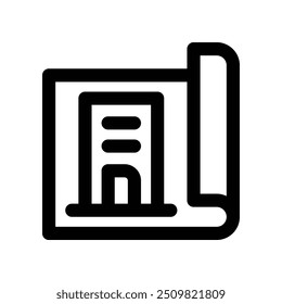 blueprint icon. vector line icon for your website, mobile, presentation, and logo design.