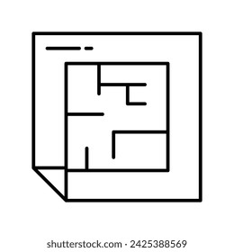 Blueprint icon vector stock illustration
