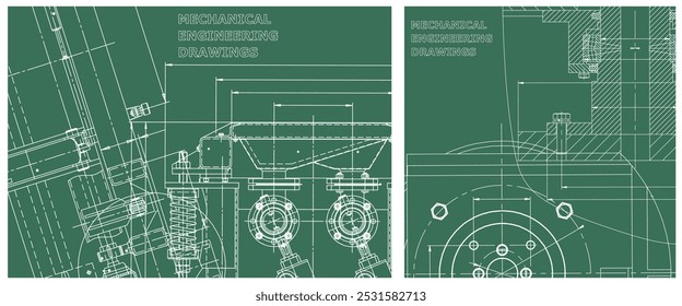 Conjunto de ilustrações do plano. Desenho da linha do motor