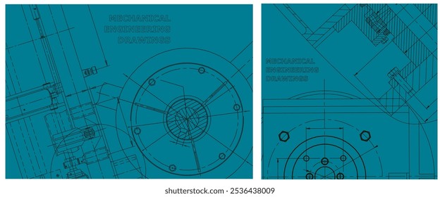 Conjunto de ilustrações do plano. Desenho da linha do motor
