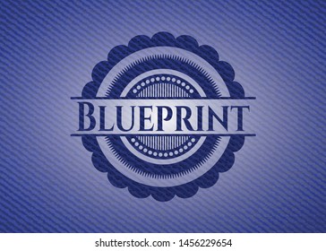 Blueprint jean background. Vector Illustration. Detailed.