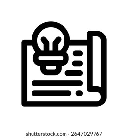 blueprint line icon. Clean and minimalist vector icon for websites, mobile apps, presentations, and logos. Fully scalable and customizable for any project.