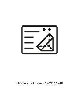 Blueprint line icon. Sketch, draft, scheme. Printing industry concept. Vector can be used for topics like engineering, education, architecture