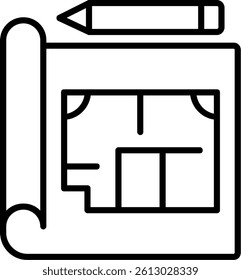 Blueprint Line Vector Icon Design