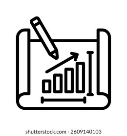 Blueprint Line Vector Illustration On White Background.