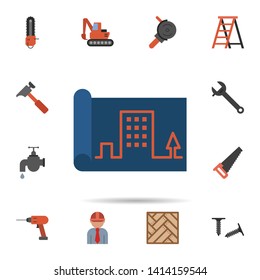 blueprint, plan, industry icon. Universal set of construction for website design and development, app development