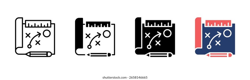Blueprint Planning icon sheet multiple style collection