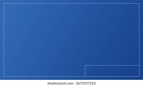 Plano de fundo do plano de fundo com grade de gráfico sobre papel azul. Esta página de especificações técnicas vetoriais funciona para esboços de arquitetura, planos técnicos e gráficos de projetos estruturados.