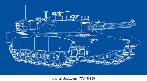 Diseño de tanque realista. Formato EPS10 vectorial, representación de 3d