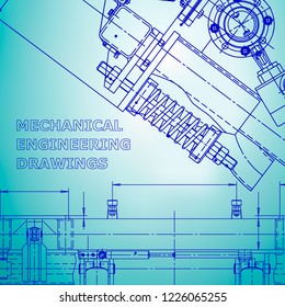 Blueprint, scheme, plan, Light blue sketch. Technical illustrations, background. Corporate Identity