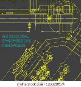 Blueprint, scheme, plan, sketch. Technical illustrations, background. Corporate Identity. Gray