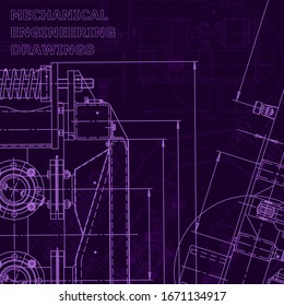 Blueprint Scheme Plan Sketch Technical Illustrations Stock Vector 