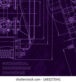 Konzept, Schema, Plan, Skizze. Technische Illustrationen, Hintergrund. Maschinenindustrie